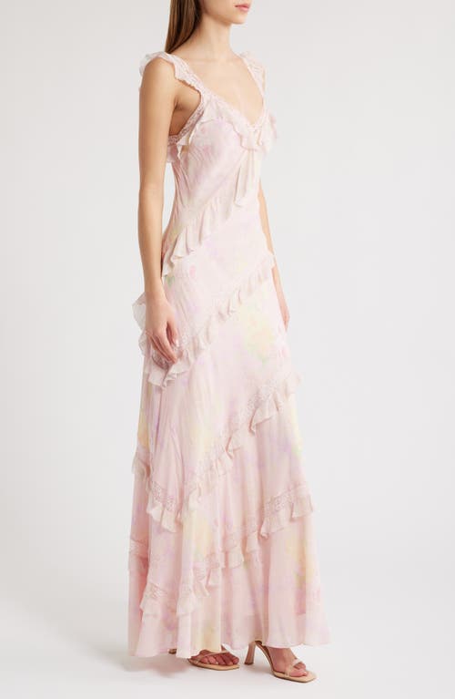 Loveshackfancy Radiance Ruffle Maxi Dress In Strawberry Tart