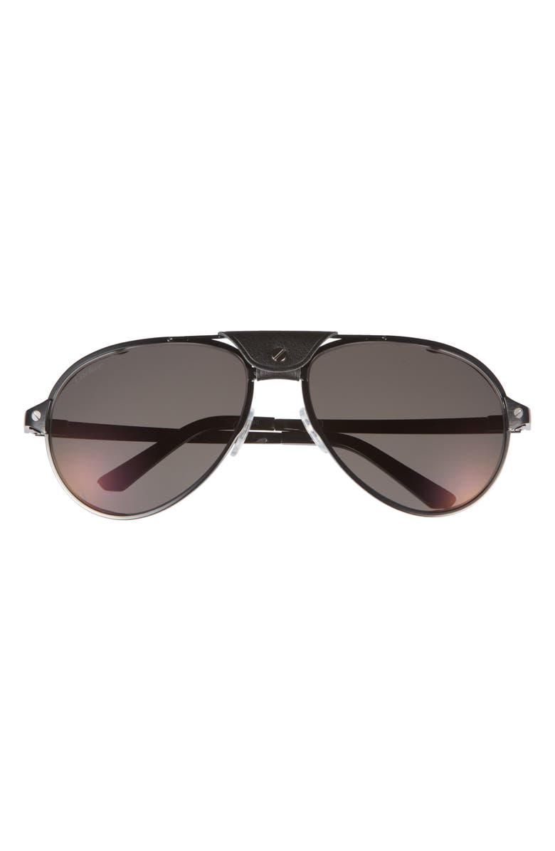 Cartier 61mm Pilot Sunglasses, Main, color, 