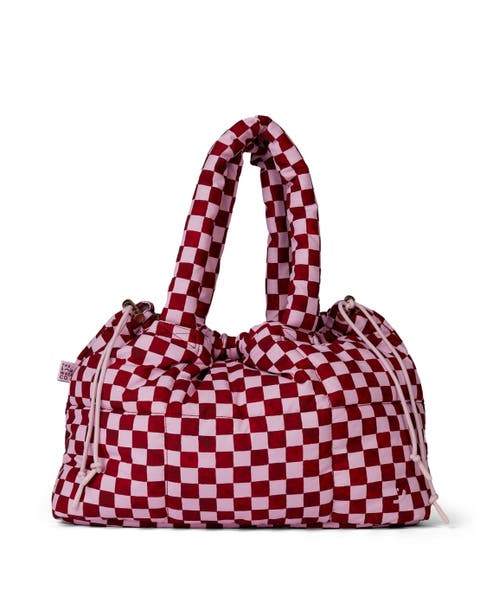 Crimson Haze Marshmallow Midi Tote Bag