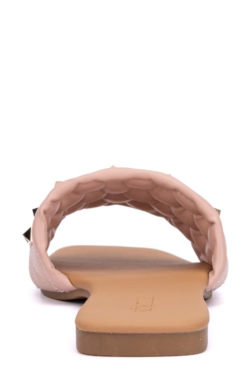 Shop Olivia Miller Shelly Quilt Stud Sandal In Blush