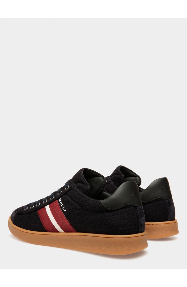 Bally Tennis Sneaker In Wool Fabric and Leather, Alternate, color,