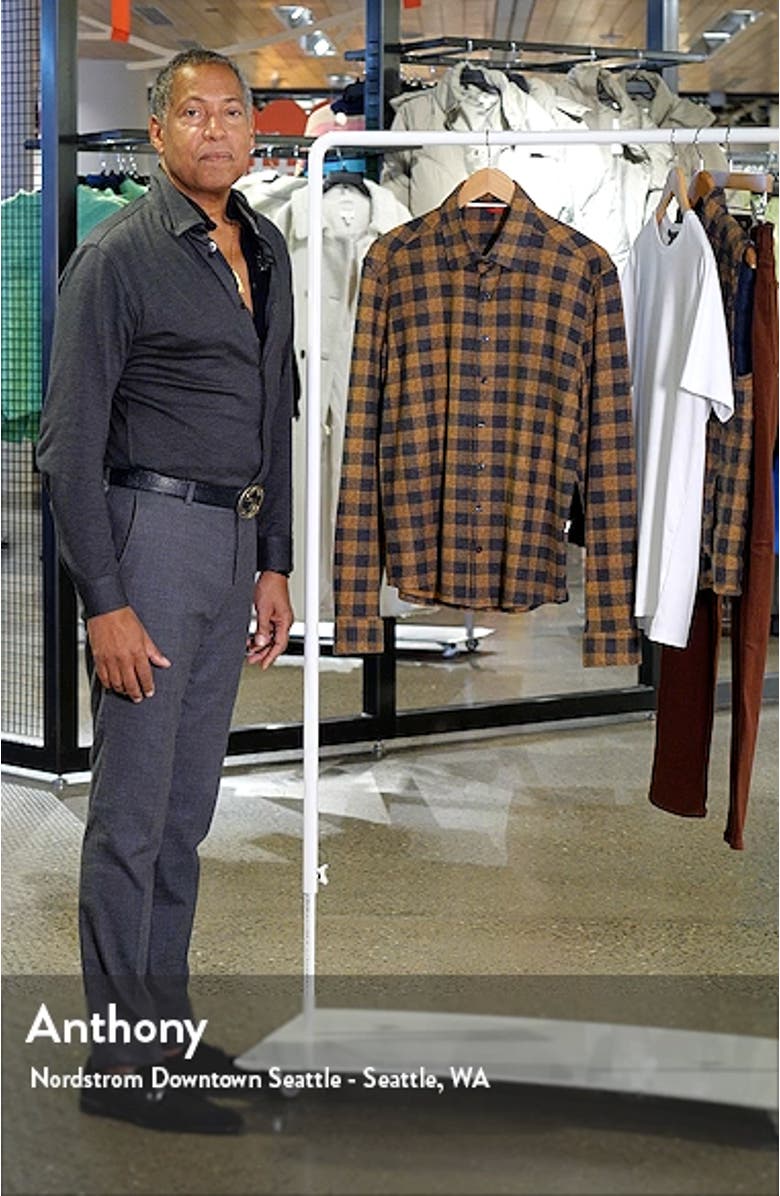 Dry Touch<sup>®</sup> Performance Buffalo Check Flannel Button-Up Shirt, sales video thumbnail