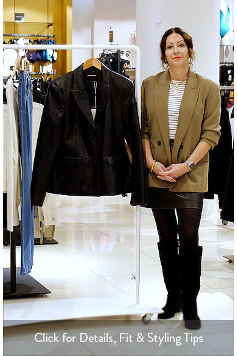 Stitched Faux Leather Blazer video