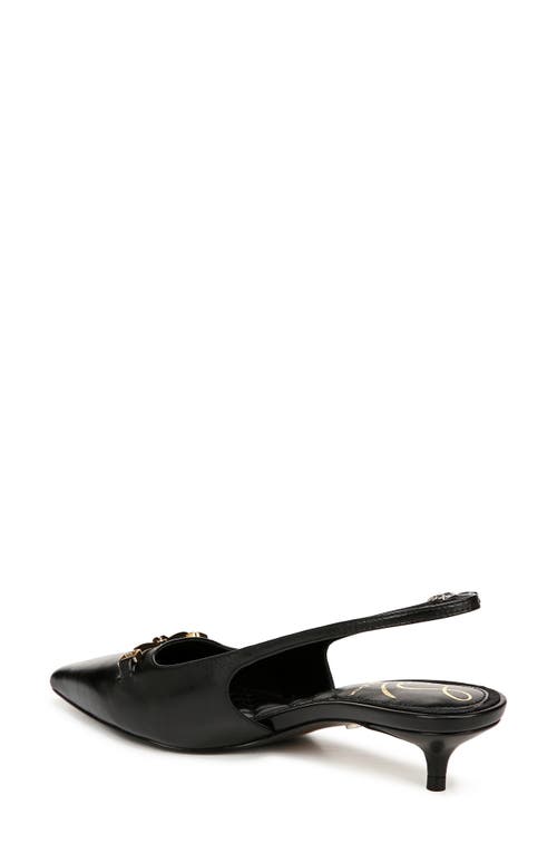 Sam Edelman Farrah Kitten Heel Pointed Toe Slingback Pump In Black