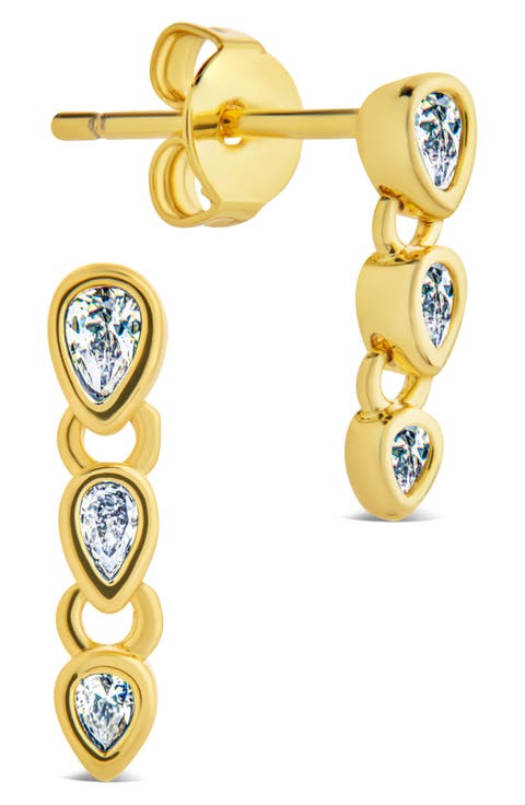Cristina Pear Link Drop Earrings
