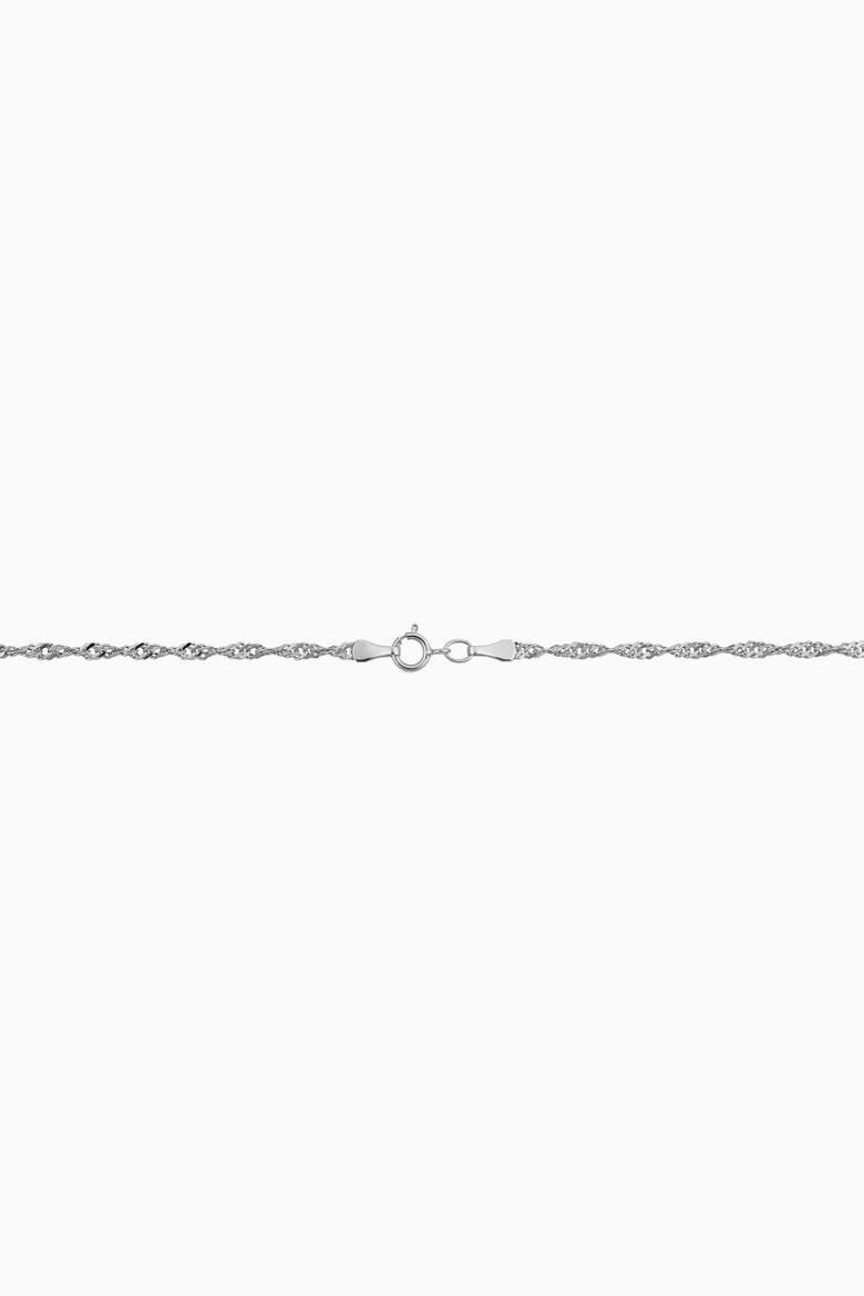 14K Gold Spirah Chain Necklace, Alternate, color, White Gold