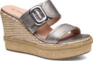 Johnston & Murphy Addison Buckle Platform Wedge Slide Sandal