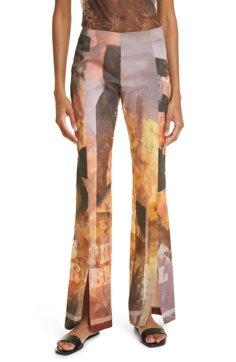 ELLISS Sunflower Stretch Denim Kick Flare Pants, Main, color, 