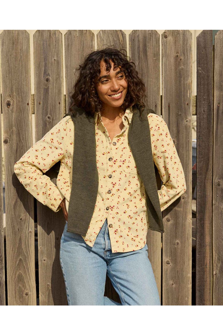 Women's Cascadia Long Sleeve Shirt, Alternate, color, Barley Floral Print