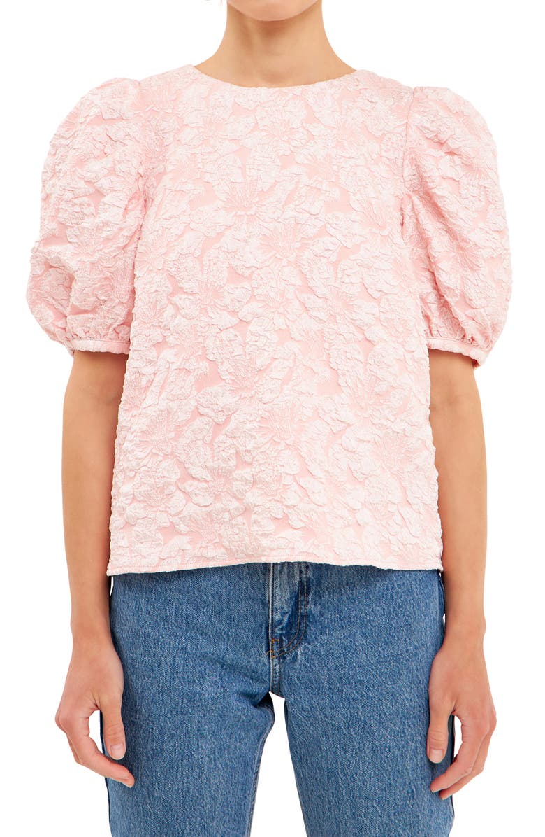 Endless Rose Textured Floral Blouse, Alternate, color, Pink