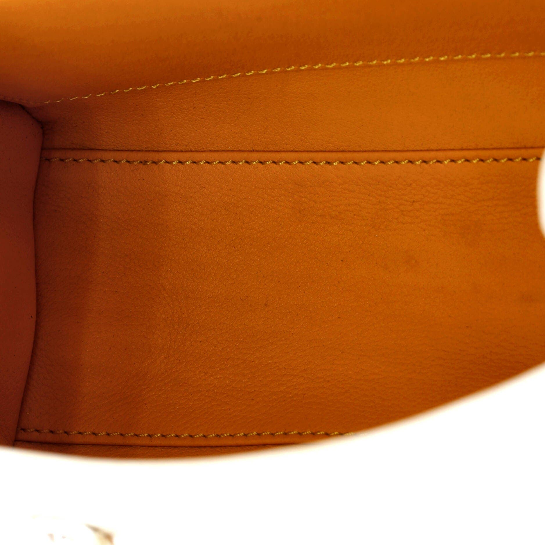 Pre-Owned Goyard Saigon Top Handle Bag Coated Canvas with Leather Mini, Alternate, color, White