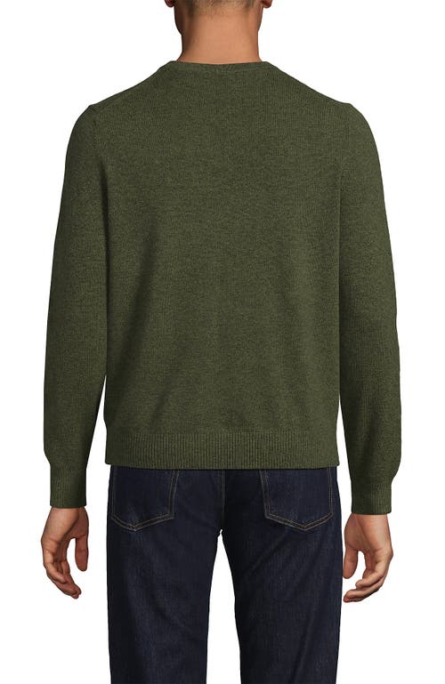 Lands' End Fine Gauge Cashmere V-neck Sweater In Green