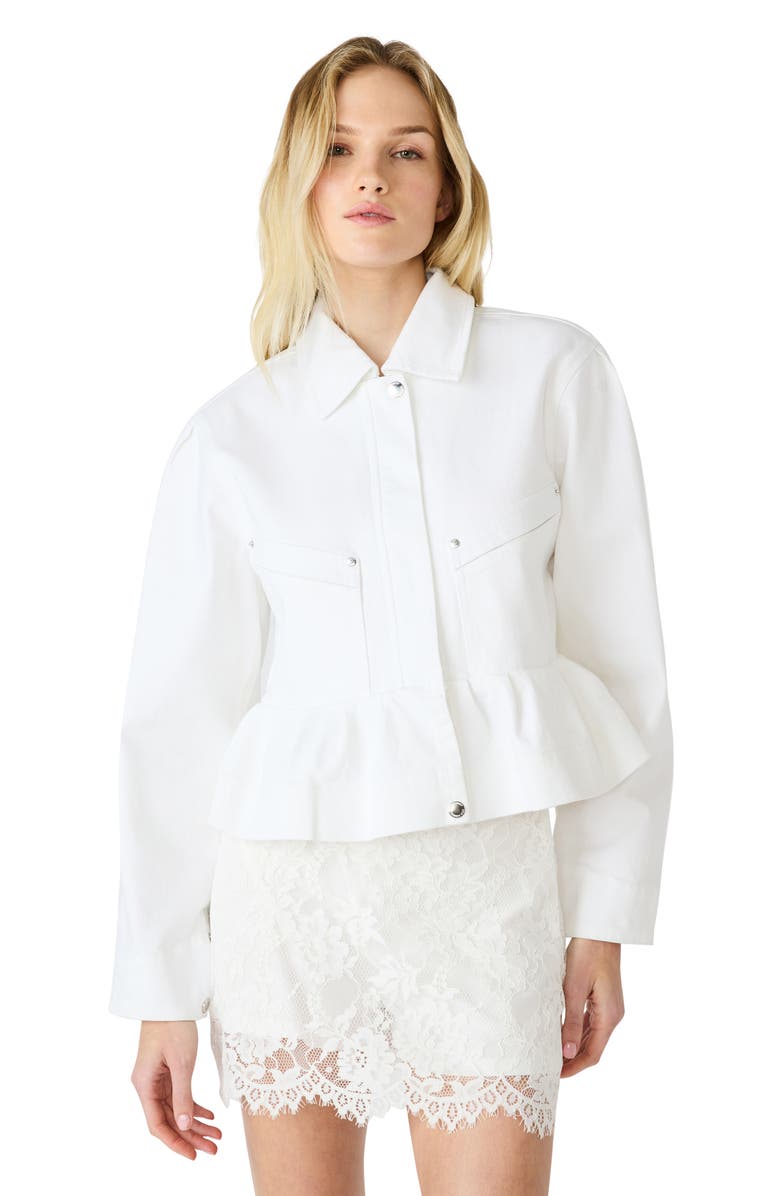 Steve Madden Sloan Peplum Jacket, Alternate, color, Antique