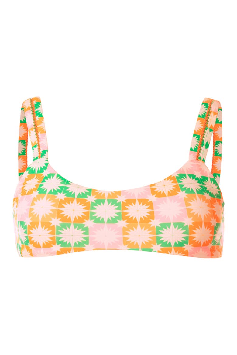 Nalai Tropical Tiles Reversible Bikini Top, Alternate, color, OPEN ORANGE