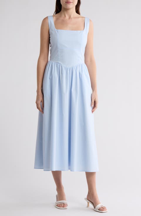 Sleeveless Fit & Flare Midi Dress