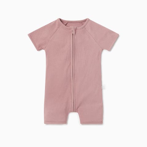 Ribbed Summer Zip-Up Sleepsuit (Baby)