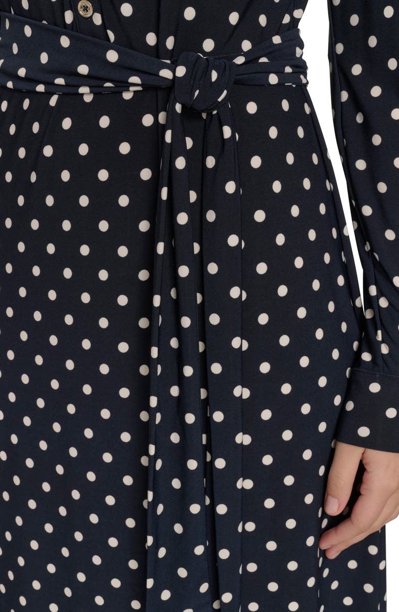Tommy Hilfiger Long Sleeve Woven Dot Dress, Alternate, color, 