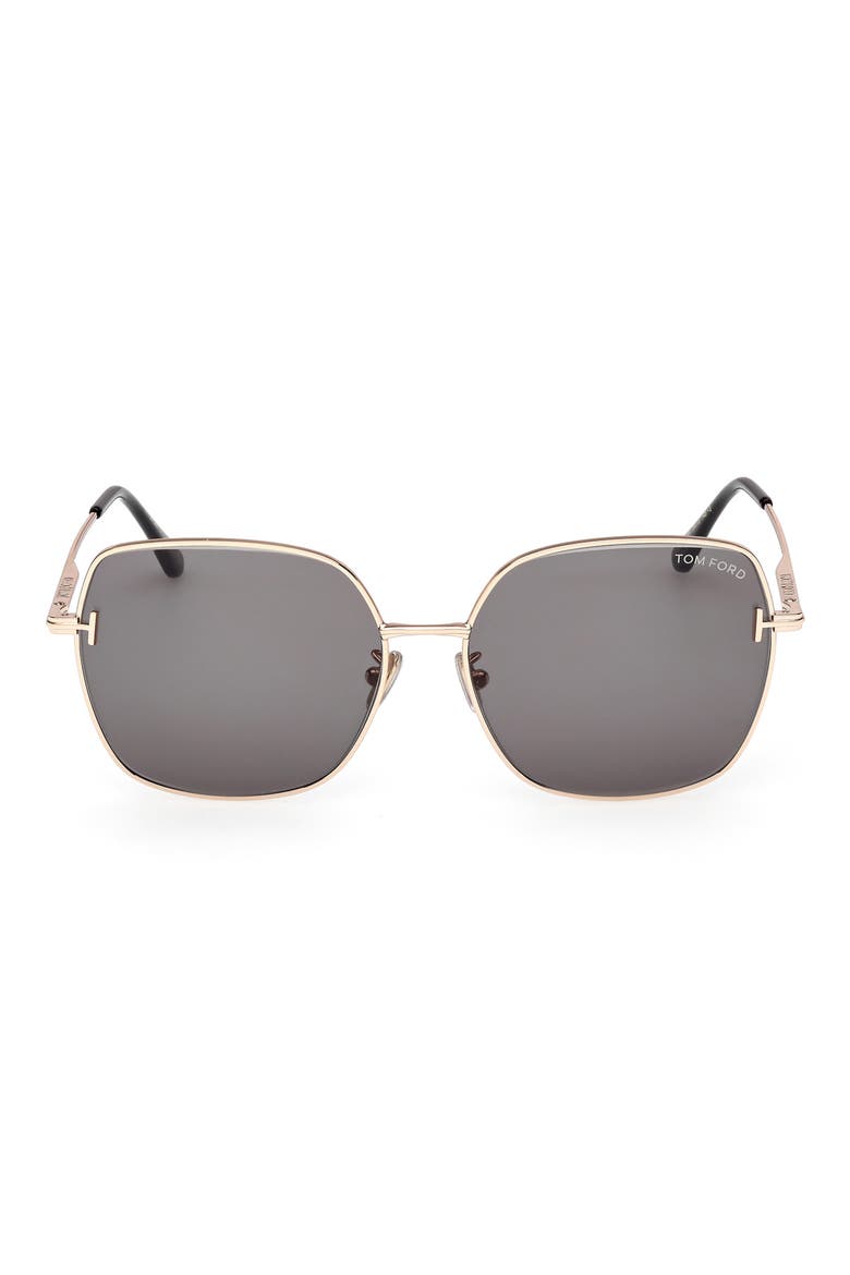 59mm Square Gradient Sunglasses, Alternate, color, GOLD/ OTHER / GRADIENT SMOKE
