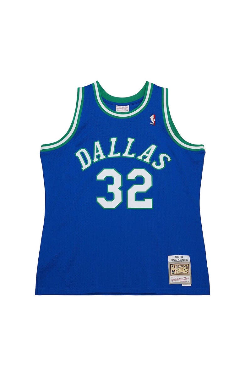 Mitchell & Ness Men's Mitchell & Ness Jamal Mashburn Blue Dallas Mavericks 2001/02 Hardwood Classics Swingman Jersey, Alternate, color, 