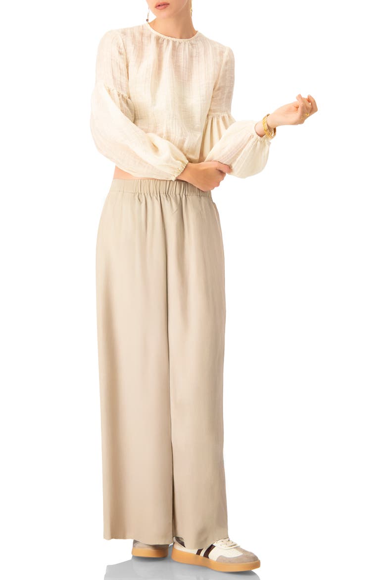 Long Sleeve Balloon Blouse, Alternate, color, Ivory