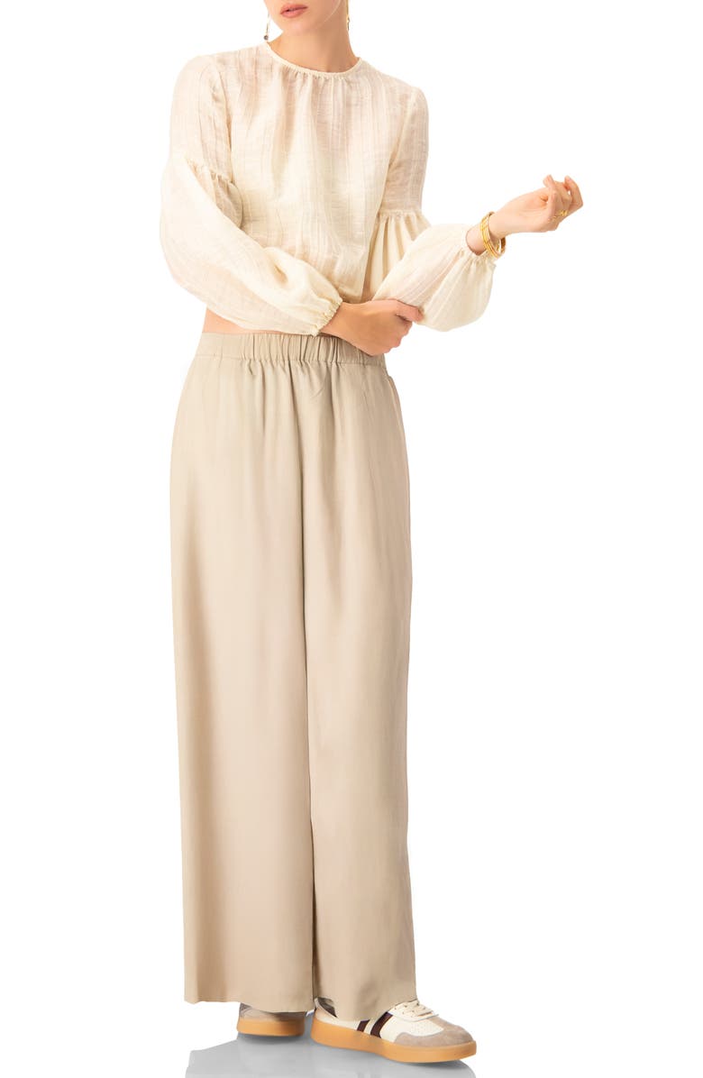 IVONNE Long Sleeve Balloon Blouse, Alternate, color, Ivory