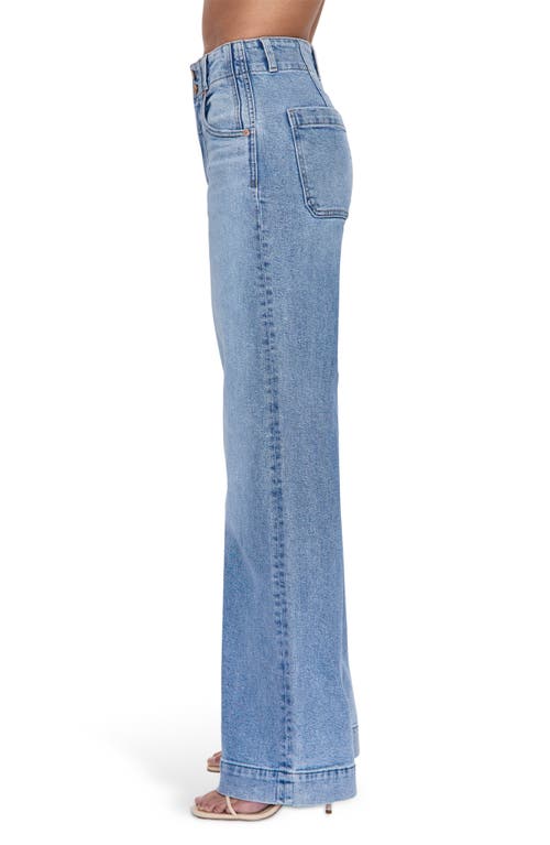Pistola Lana Double Button Wide Leg Jeans In Blue