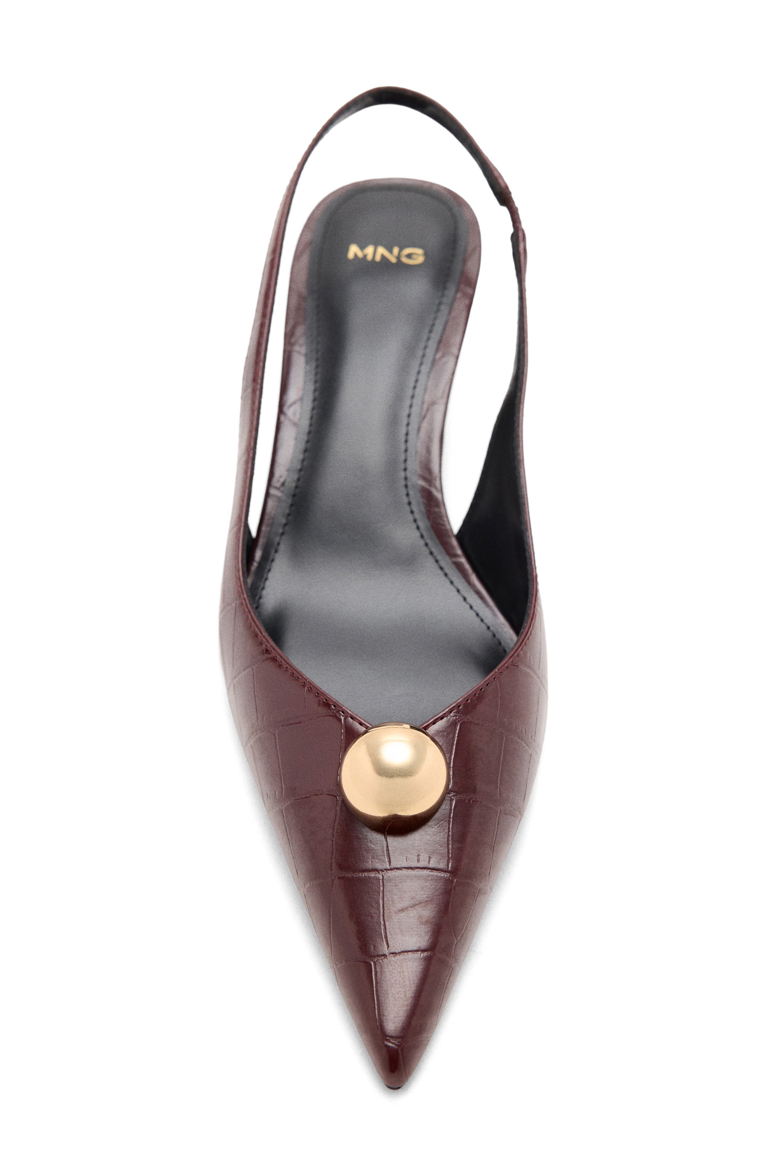 Slingback Pointed Toe Kitten Heel Pump, Alternate, color, BURGUNDY