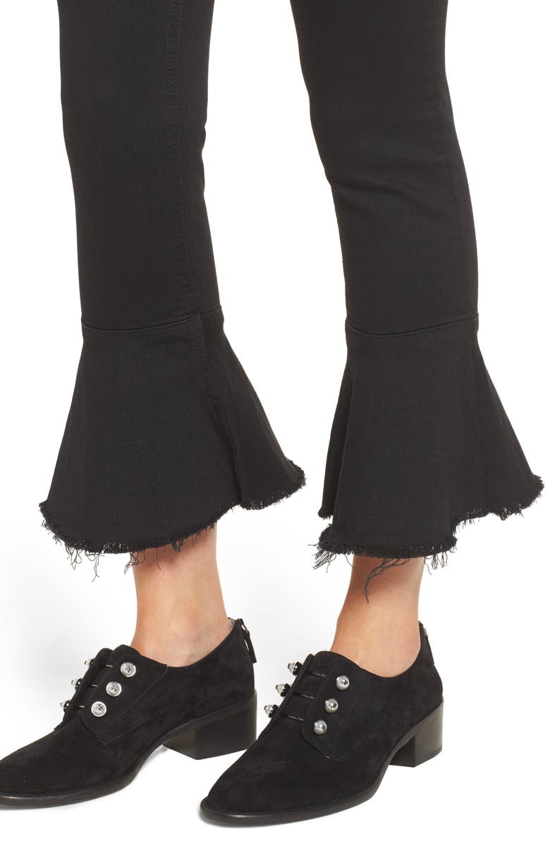 MOTHER The Cha Cha Fray Flare Crop Jeans, Alternate, color, 