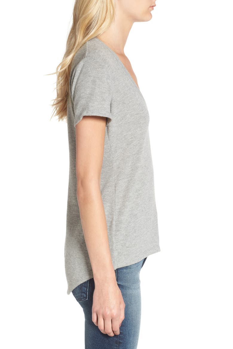 Ella V-Neck Tee, Alternate, color, HEATHER