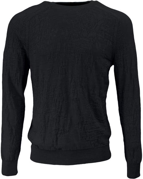 Lords Of Harlech Cole Fully Fashioned Merino Wool Crewneck Sweater In Gray