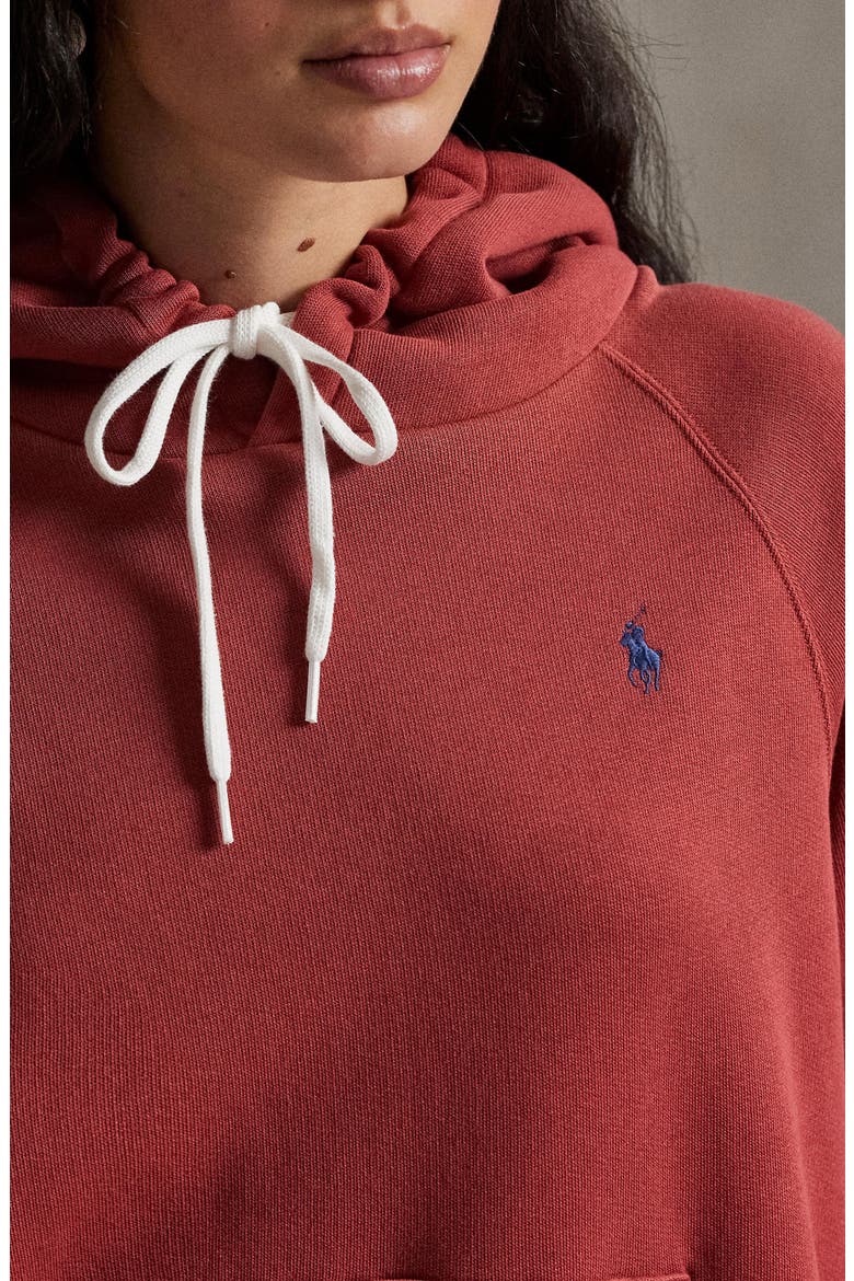 Cotton Blend Fleece Hoodie, Alternate, color, RED SNAPPER