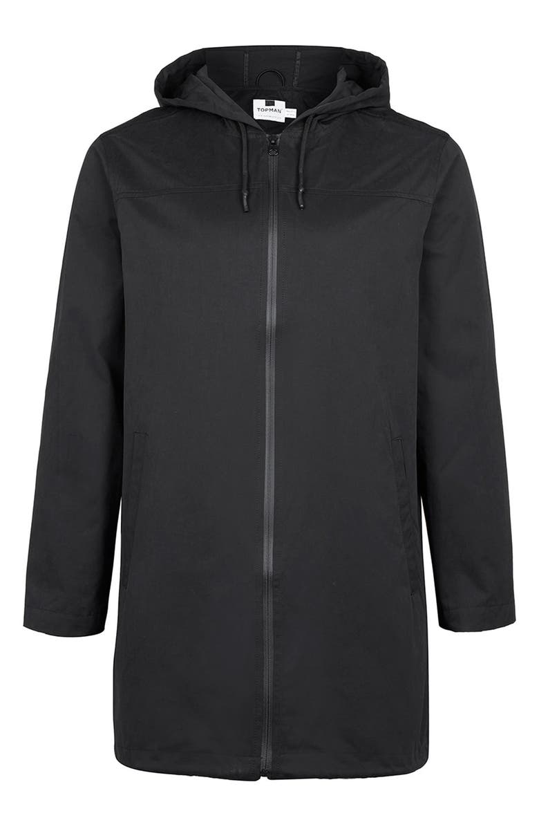 Topman Lightweight Hooded Parka, Alternate, color,