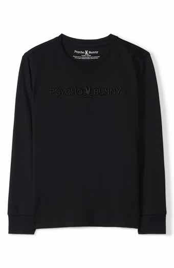 Psycho Bunny Kids' Lakewood Embroidered Long Sleeve Cotton T-Shirt