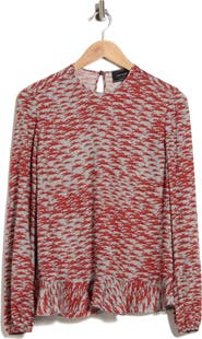 Longchamp Logo Print Peplum Top
