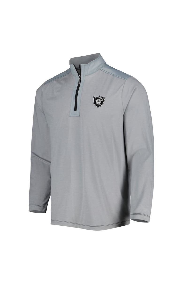 Tommy Bahama Men's Tommy Bahama Gray Las Vegas Raiders On Deck IslandZone Half-Zip Jacket, Alternate, color, 