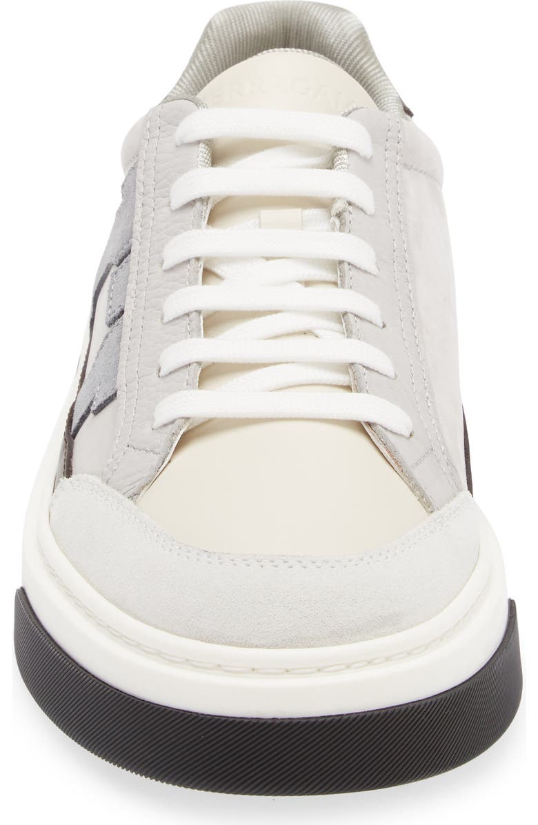 FERRAGAMO Cassina Gancio Low Top Sneaker, Alternate, color, Bianco 511 Mascarpone Cloud