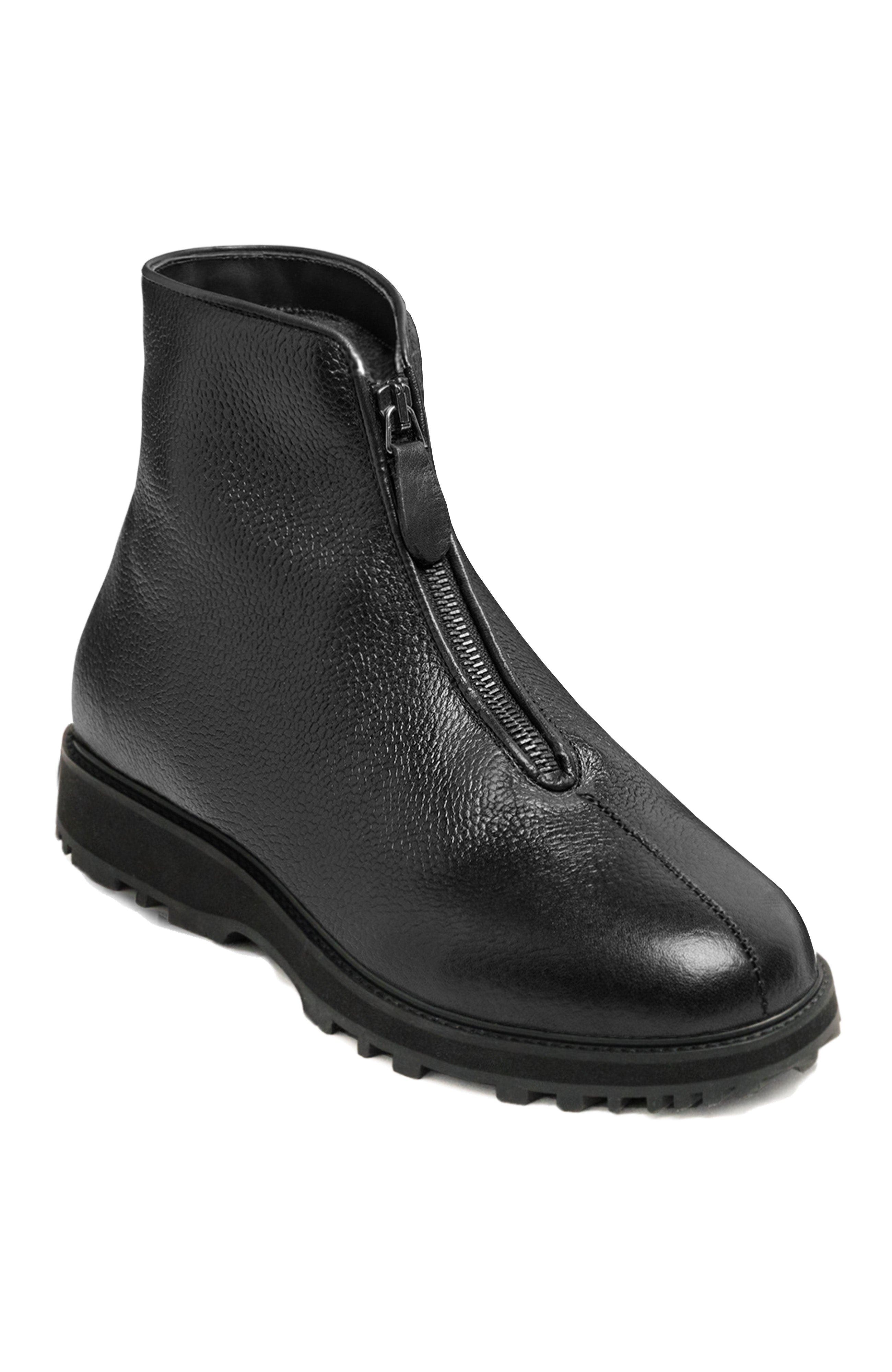 Myrqvist Funäs Zipper Boots, Main, color, Black Grain