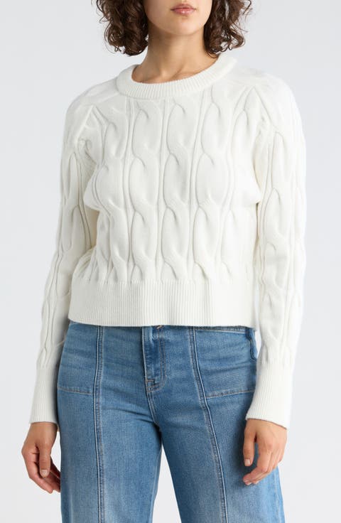 Cable Stitch Crewneck Sweater