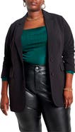 ELOQUII The 365 Semi Stretch Two Button Blazer
