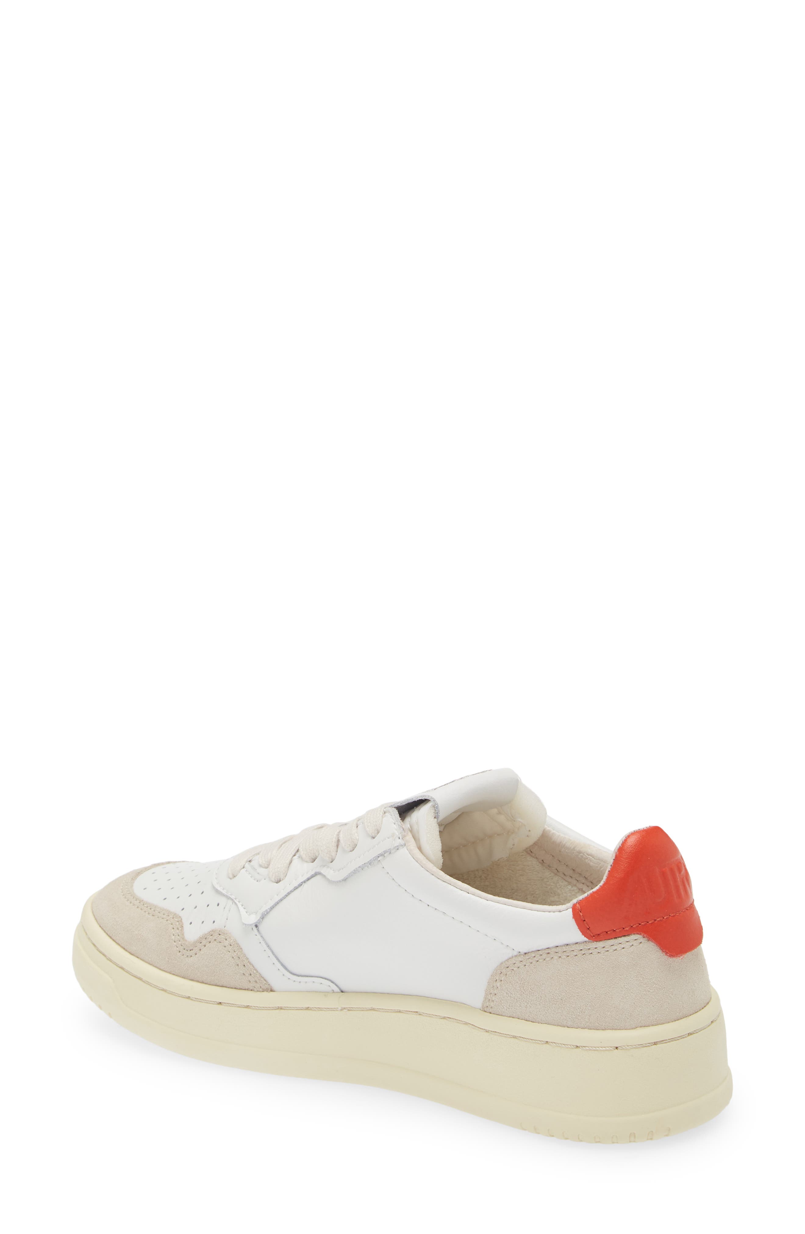 Medalist Low Sneaker, Alternate, color, WHITE/ ORANGE