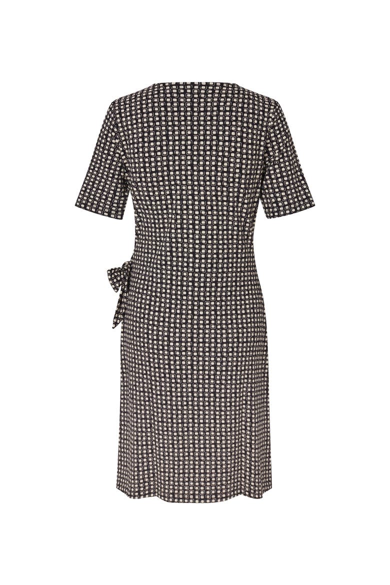 MaGavros V-Neck Printed Wrap Dress, Alternate, color, Black