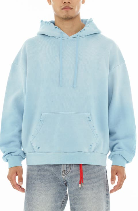 Core Distressed French Terry Pullover Hoodie