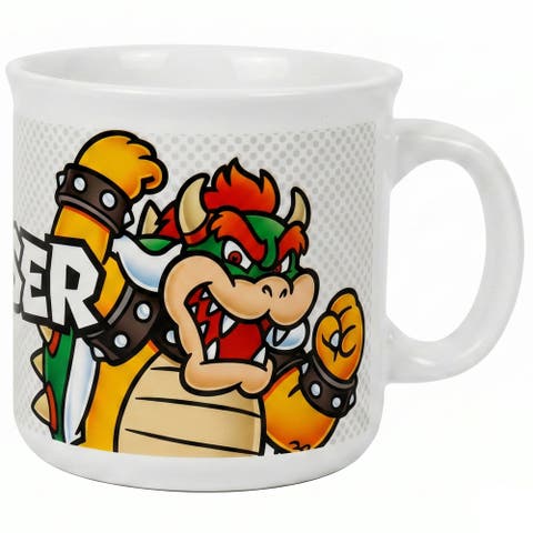 20 oz Super Mario Bowser Name Ceramic Camper Mug