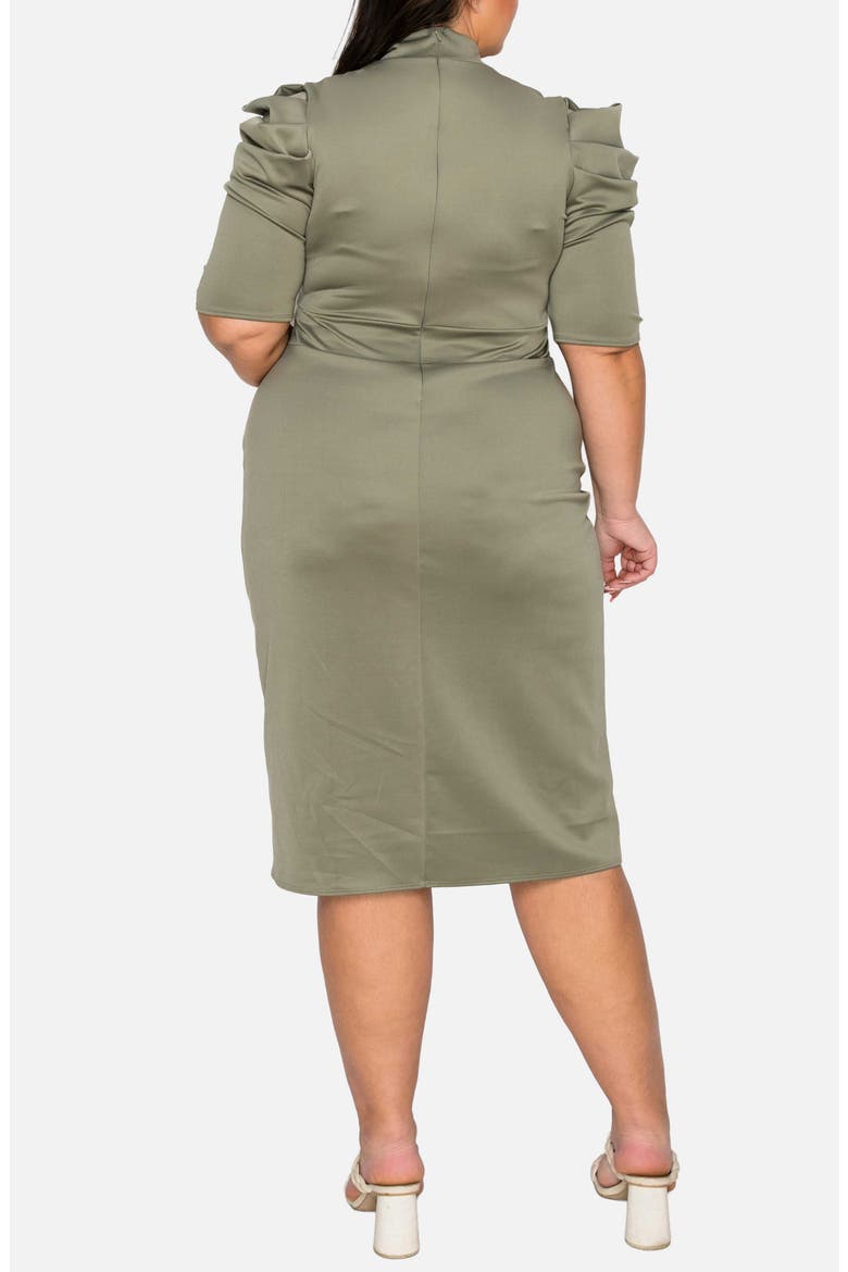 Astra Sheath Dress, Alternate, color, DARK SAGE
