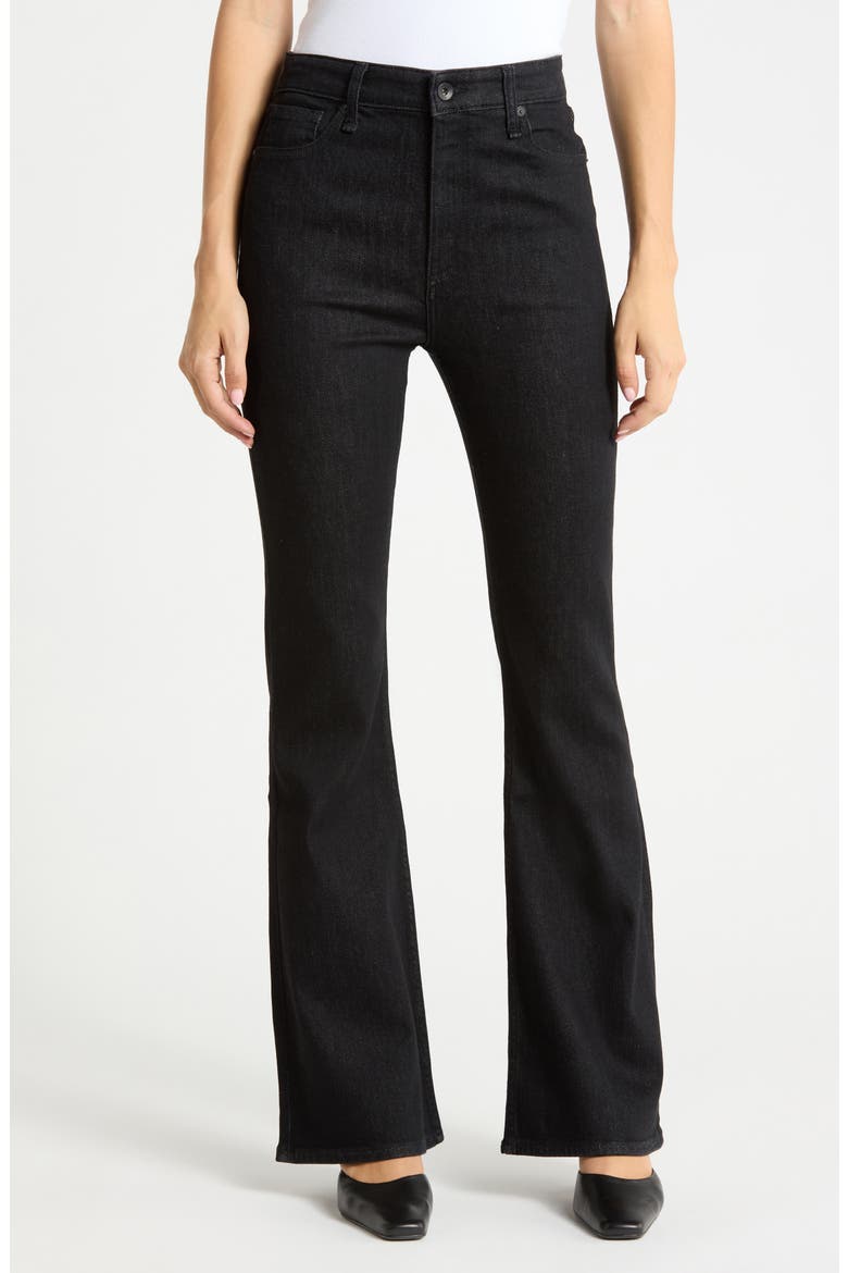 Casey High Waist Flare Jeans, Main, color, BLACK RINSE
