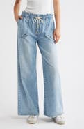 Tractr Drawstring Wide Leg Jeans