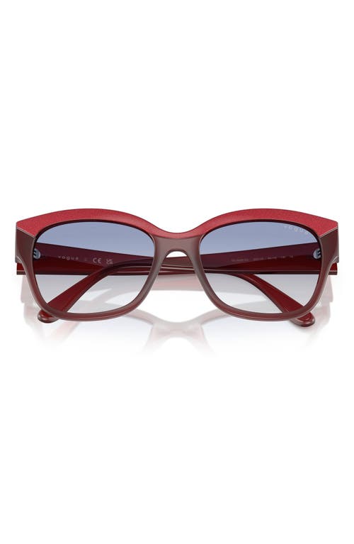 Vogue 55mm Polarized Gradient Butterfly Sunglasses