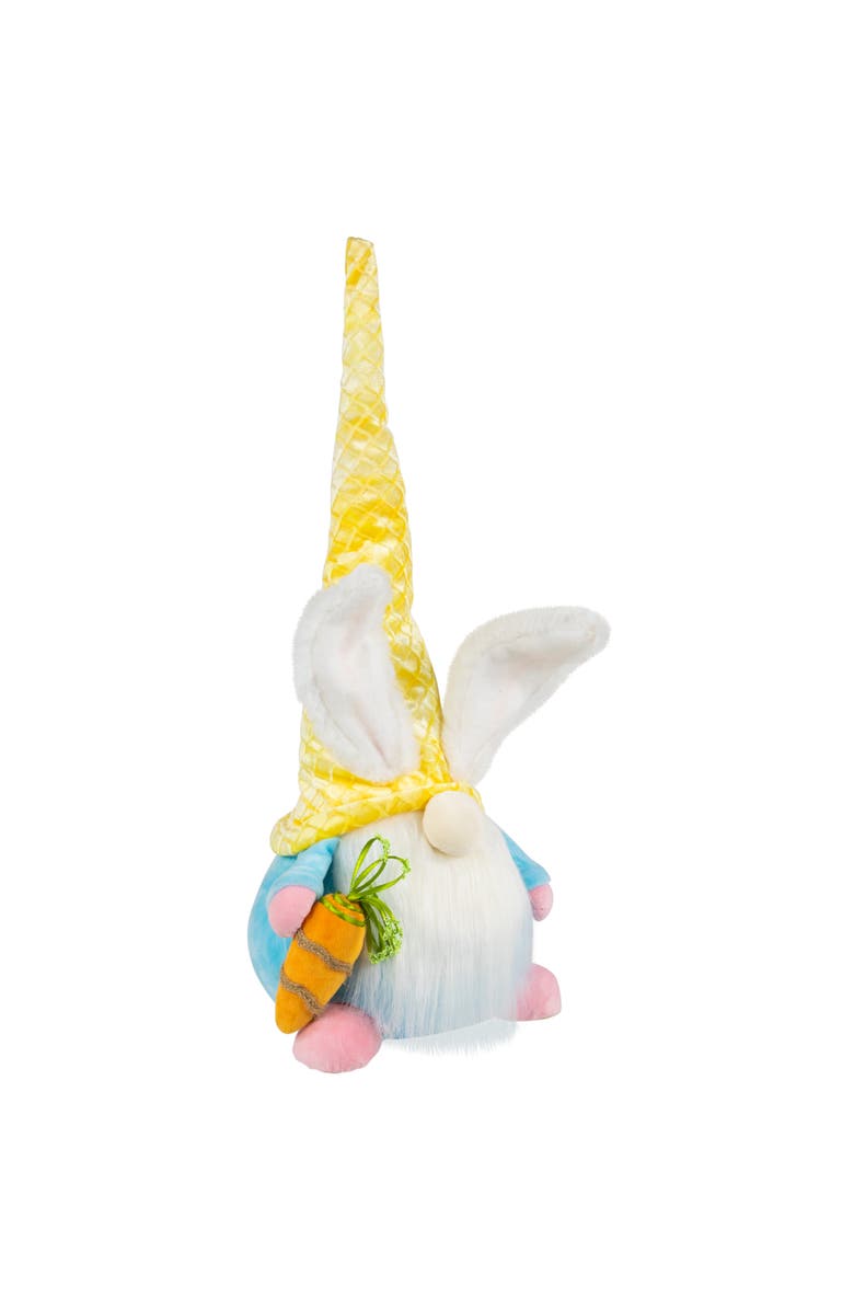 Northlight Gnome with Bunny Ears Easter Figure - 18.5" - Yellow and Blue, Alternate, color, Yellow
