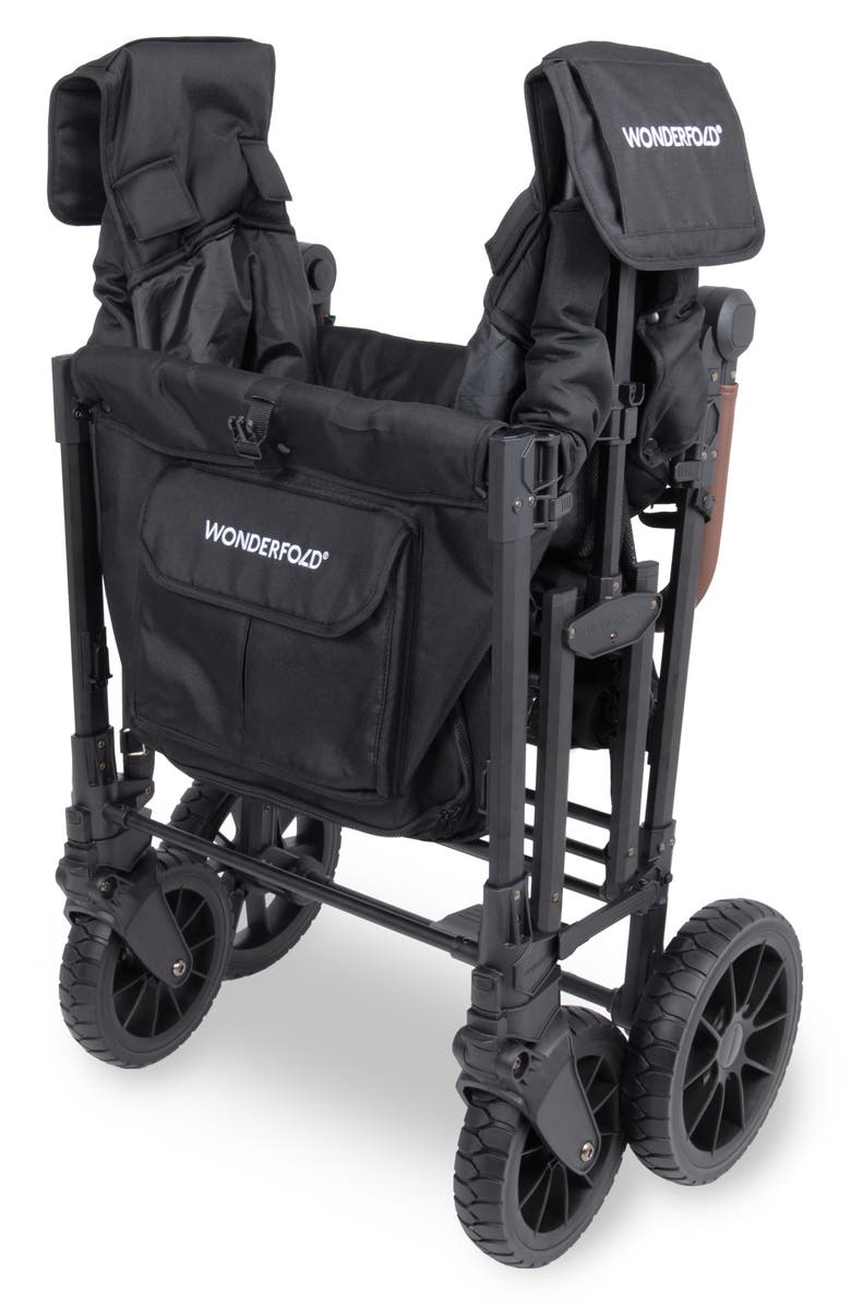 WonderFold W4 Luxe Pro 4-Passenger Multifunctional Stroller Wagon, Alternate, color, Black