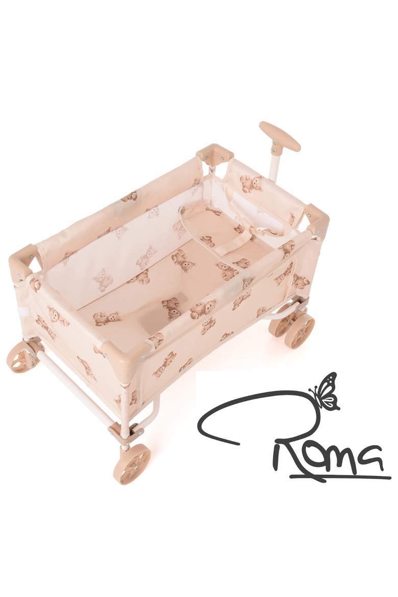 Teddy Toy Wagon Beige & Bear, Push & Pull Cart, Kids 3+, Alternate, color, Beige